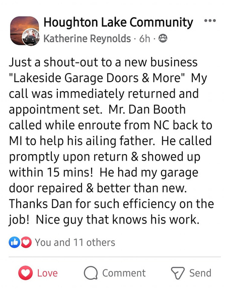 Positive customer review